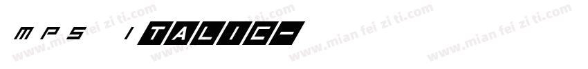 MPS Italic字体转换